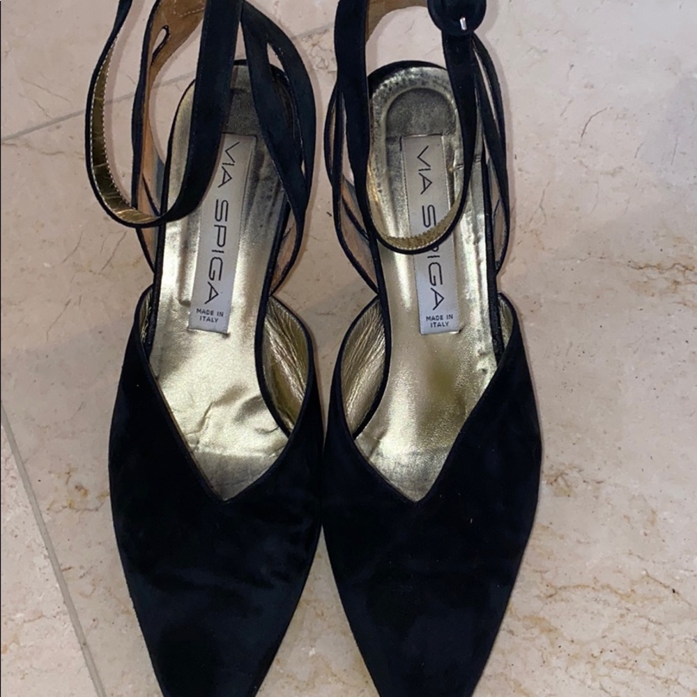 Via Spiga black ankle strap size 9